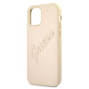 Guess GUHCP12LRSAVSLG iPhone 12 ProMax 6,7" złoty/gold hardcase Saffiano Vintage Script
