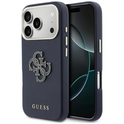 Etui Guess FW Resin Logo do iPhone 17    Pro niebieski