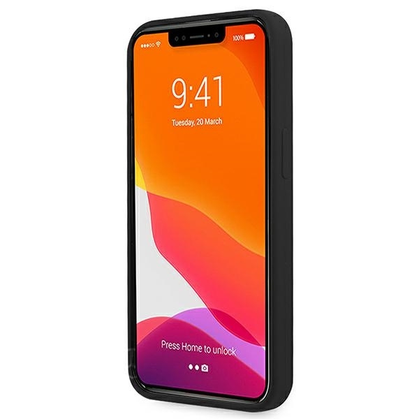 Etui Mercedes Silicone Line na iPhone 13 mini - czarne