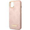 Guess GUHMP14SSAPSTP iPhone 14 / 15 / 13 6.1" różowy/pink hardcase Peony Logo Plate MagSafe