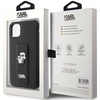 Etui Karl Lagerfeld Gripstand Saffiano Karl&Choupette Pins na iPhone 11 / Xr - czarne