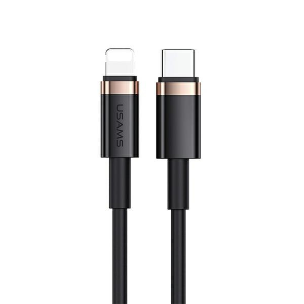 USAMS KABEL USB-C NA LIGHTNING 1,2M FAST CHARGE 20W CZARNY 