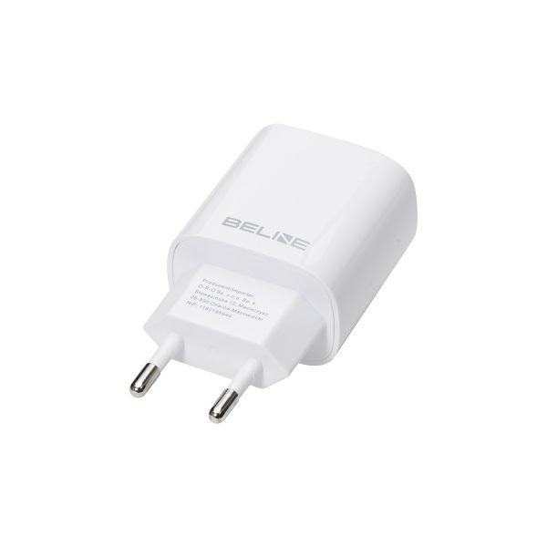 Beline Ład. siec. 1x USB-C + 1x USB 30W biała /white (only head) PD 3.0 + QC 3.0  BLN2CW30 GaN