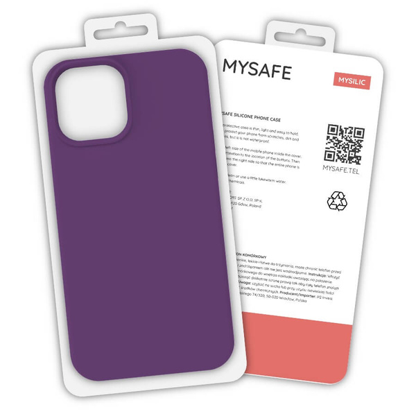 MYSAFE ETUI SILIKONOWE IPHONE X/XS ŚLIWKA PUDEŁKO