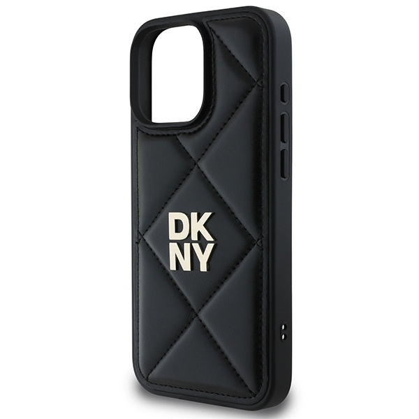 DKNY DKHCP16LPQDSLK iPhone 16 Pro 6.3"czarny/black Quilted Stack Logo