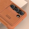 Nillkin Qin Leather Pro Case Case for Samsung Galaxy S23+ Cover with Flip Camera Protector Brown