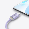 Baseus Crystal Shine Series cable USB cable for fast charging and data transfer USB Type A - USB Type C 100W 1.2m purple (CAJY000405)