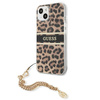Guess GUHCP13SKBSLEO iPhone 13 mini 5,4"Leopard hardcase Gold Chain