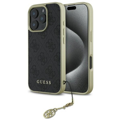 Guess GUHCP16LGF4GGR iPhone 16 Pro 6.3"   czarny/black hardcase 4G Charms Collection