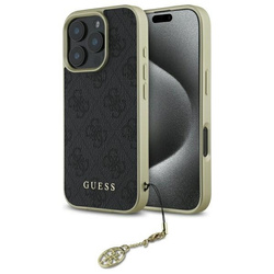 Guess GUHCP16LGF4GGR iPhone 16 Pro 6.3"  czarny/black hardcase 4G Charms Collection