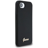 Etui Guess Silicone Script Metal Logo    MagSafe do iPhone 16e czarny