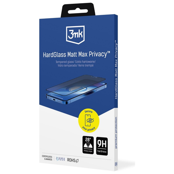Szkło prywatyzujące 3MK HardGlass Matt   Max Privacy do Apple iPhone 17 Pro