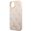 Guess GUHCP14MHG4SHP iPhone 14 Plus/ 15 Plus 6.7" różowy/pink hard case 4G Vintage Gold Logo