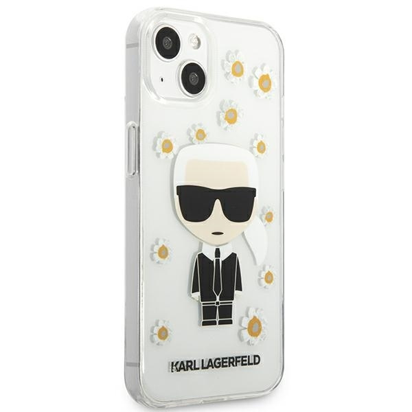 KARL LAGERFELD KLHCP13MHFLT IPHONE 13 / 14 / 15 6,1" PRZEZROCZYSTY/TRANSPARENT FLOWER IKONIK KARL