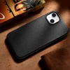 iCarer Litchi Premium Leather Case iPhone 14 Plus Magnetic Leather Case with MagSafe Black (WMI14220711-BK)