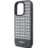 DKNY DKHMP15LPSOSPK iPhone 15 Pro6.1" czarny/black hardcase Leather Printed Pattern Metal Logo MagSafe