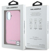 Etui Karl Lagerfeld Saffiano Full         Wrapped Elongated Metal Logo MagSafe do iPhone 16 różowy