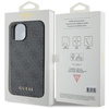 Guess GUHCP15SG4GFGR iPhone 15 / 14 / 13 6.1" szary/grey hard case 4G Metal Gold Logo