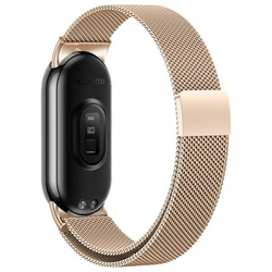 Beline pasek Mi Band 9/8 Magnetic        różowo-złoty/rosegold