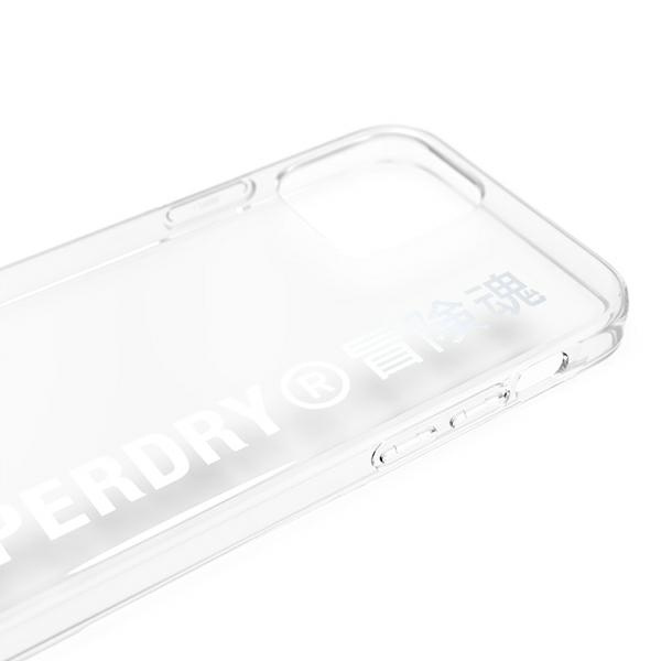 ETUI SUPERDRY SNAP CASE CLEAR IPHONE 12/12 PRO TRANSPARENT / SREBRNY
