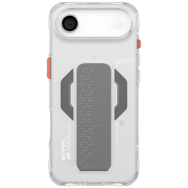 Etui Skinarma Haxa do iPhone Air         Magnetic Charging + Grip Stand przezroczysty