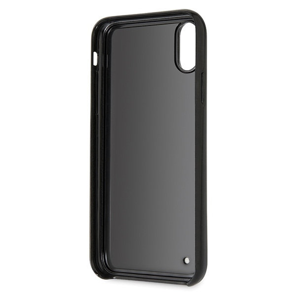 KARL LAGERFELD KLHCPXPH2IR IPHONE X/XS CZARNY/BLACK GLITTER SIGNATURE - GLOW IN THE DARK