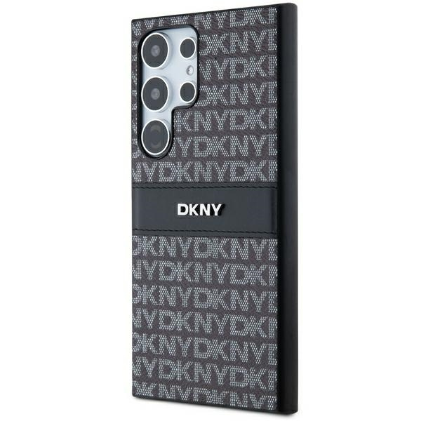 DKNY DKHCS24LPRTHSLK S24 Ultra S928 czarny/black hardcase Leather Mono Stripe & Metal Logo