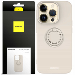 Spacecase Etui Silicone Ring iPhone 14 Pro bone