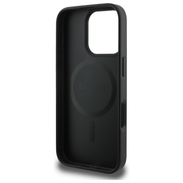 Guess GUHMP16XPGPYSK iPhone 16 Pro Max 6.9" czarny/black hardcase Peony Script MagSafe