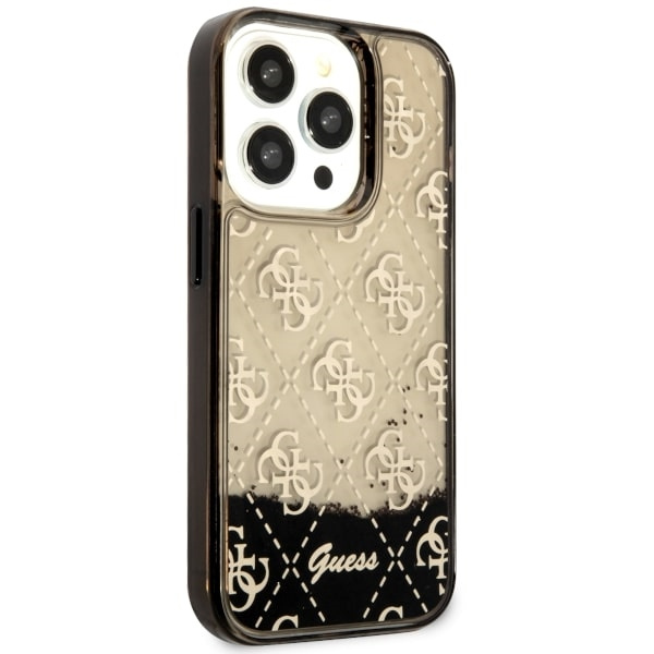 Guess GUHCP14LLC4PSGK iPhone 14 Pro 6.1"czarny/black hardcase Liquid Glitter 4G Transculent