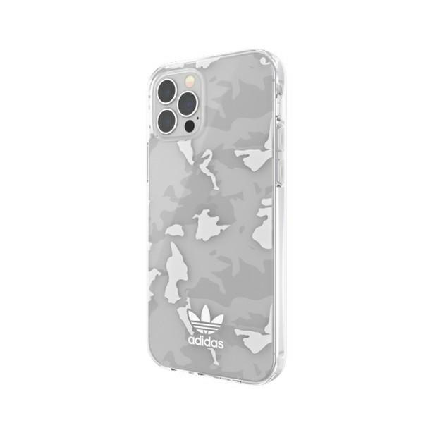 Adidas OR SnapCase Camo iPhone 12/12 Proprzezroczysty/biały 43705