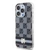 DKNY DKHMP14LHCPTSK iPhone 14 Pro6.1" czarny/black hardcase IML Checkered Mono Pattern & Printed Stripes MagSafe