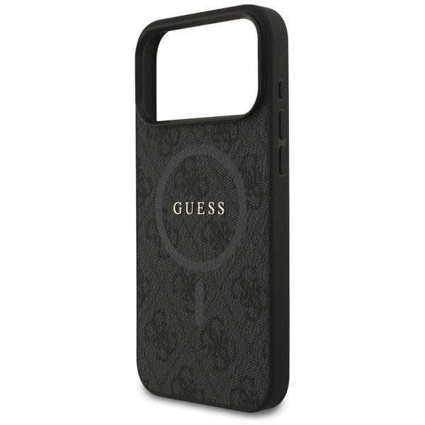 Etui Guess 4G Ring Classic Logo MagSafe do iPhone 17 Pro Max czarny