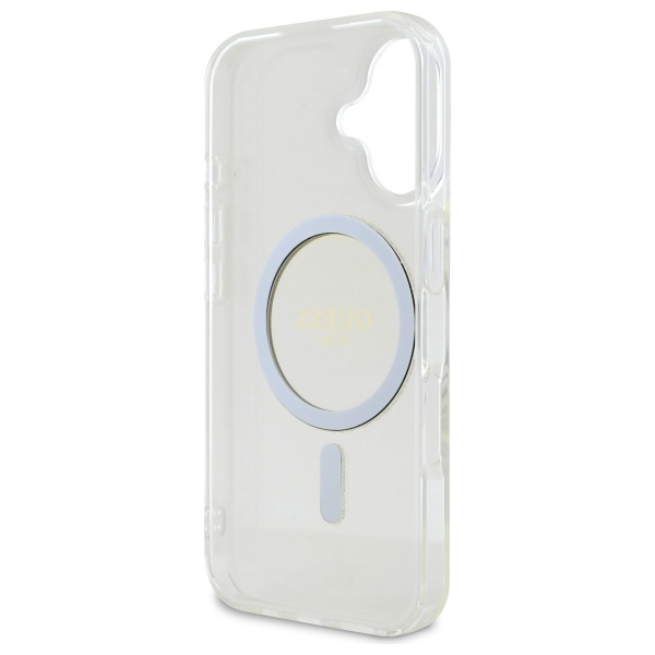 Guess GUHMP16MHFGERET iPhone 16 Plus     6.7" przeźroczysty/transparent hardcase IML Glitter Circle MagSafe