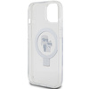 Karl Lagerfeld Ring Stand Karl&amp;Choupette MagSafe case for iPhone 14 / 15 / 13 - white