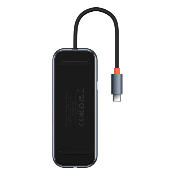 Baseus AcmeJoy HUB 4-port (USB-C to 1x USB-C PD&Data/3x USB3.0) dark gray (WKJZ010013)