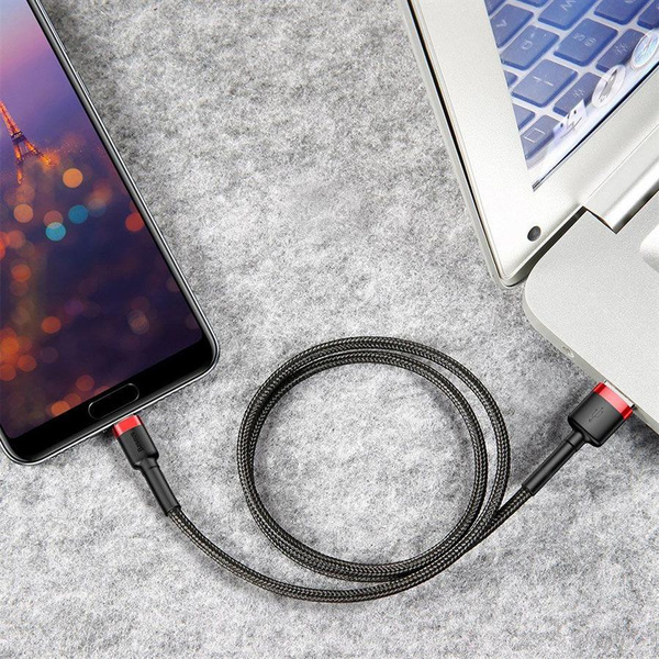 Baseus kabel Cafule USB - USB-C 3m 2A szaro-czarny