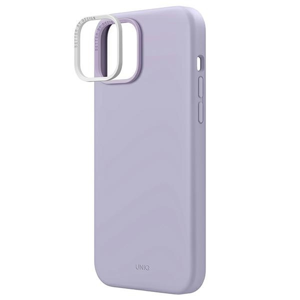 Etui Uniq Lino na iPhone 14 Plus - liliowe