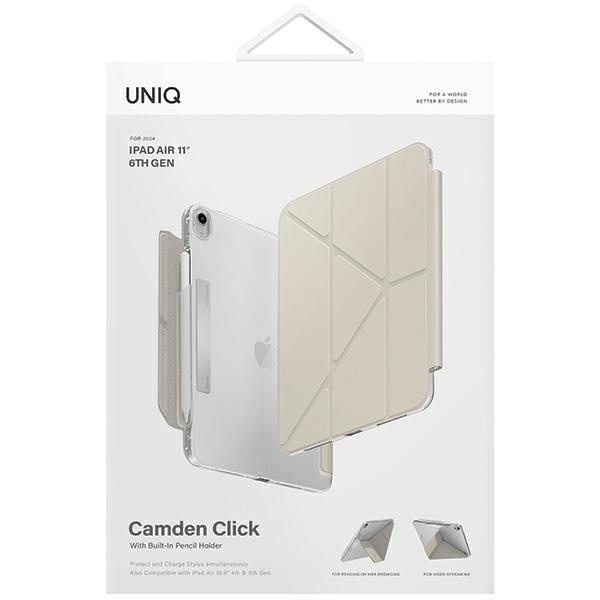 UNIQ etui Camden Click iPad Air 11"       (2024) / iPad Air 10.9" (2022/2020) beżowy/ivory