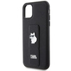 Etui Karl Lagerfeld Gripstand Saffiano Choupette Pins na iPhone 11 / Xr - czarne