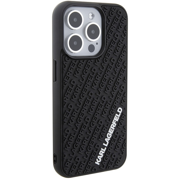 Etui Karl Lagerfeld 3D Rubber Multi Logo na iPhone 15 Pro - czarne
