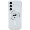 Etui Karl Lagerfeld Button Choupette     Head Printed Logo MagSafe do Samsung Galaxy S25+ biały