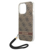 Guess GUOHCP14XH4STW iPhone 14 ProMax 6,7" brązowy/brown hardcase 4G Print Strap