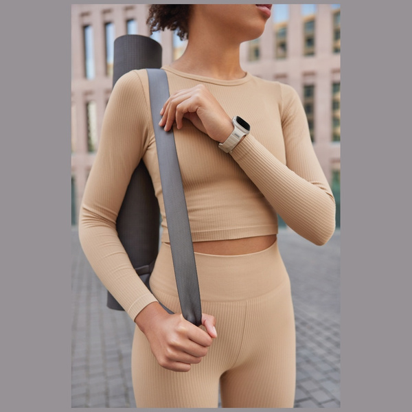Pasek UNIQ Stride De Rubber do Apple     Watch 49/46/45/44mm beżowy