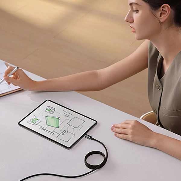 Baseus Tungsten Gold magnetic USB-C / USB-C cable 100W 1m - black