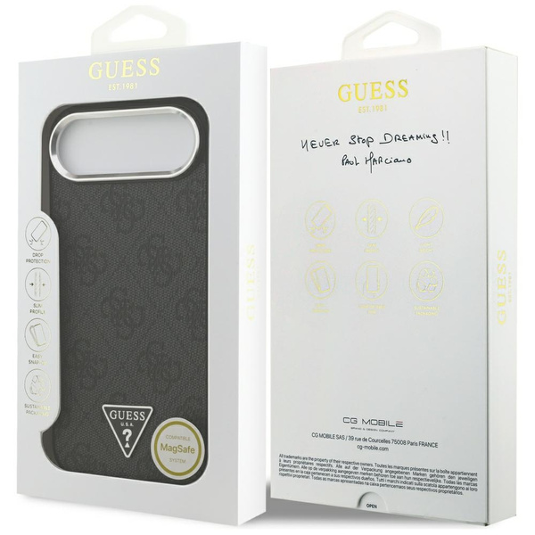 Etui Guess 4G Triangle Logo MagSafe do   iPhone Air czarny srebrny