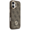 Etui Guess 4G Strass Logo & Big Strap    Metal Buttons MagSafe do iPhone 17 brązowy