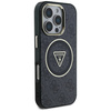 Etui Guess IML Metal Glitter 4G Circle   Triangle MagSafe do iPhone 16 Pro czarny