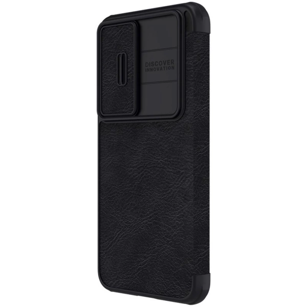 Nillkin Qin Leather Pro Case etui Samsung Galaxy S23+ pokrowiec z klapką osłona na aparat czarne