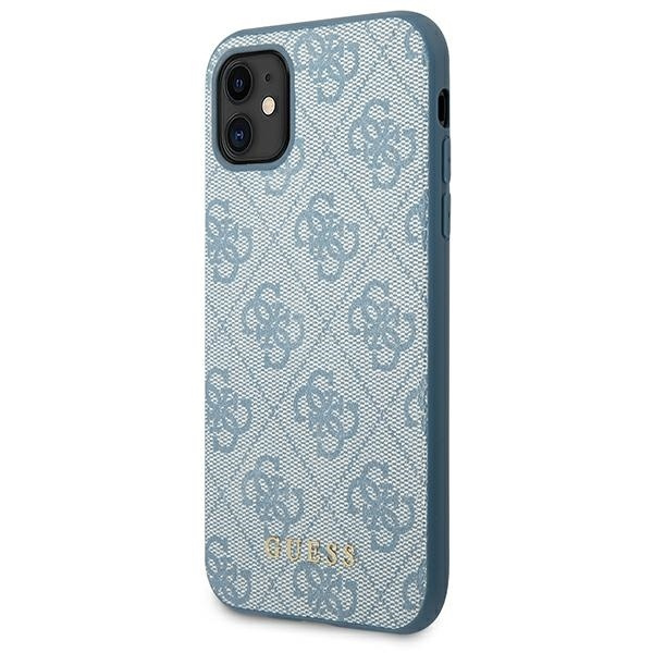 Guess GUHCN61G4GFBL iPhone 11 6,1"niebieski/blue hard case 4G Metal Gold Logo